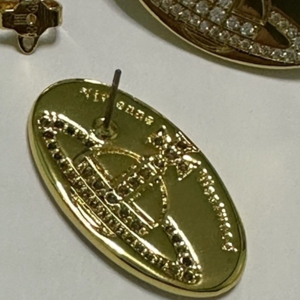 Vivienne Westwood Mini Bas Relief Earrings In Dustbag - Picture 7 of 9